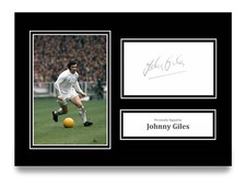 Johnny Giles Signed A4 Photo