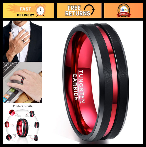 Men 8mm tungsten wedding - men's,