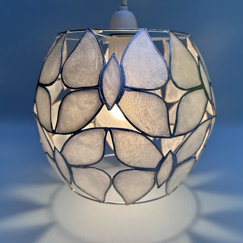 Capiz shell globe lightshade - globe,