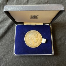 1969 Great Britain Charles Prince of Wales Investiture Welsh Dragon Medal silver