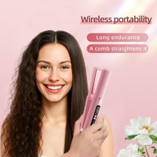 New Portable Cordless Hair Straightener Mini USB Rechargeable Travel Flat Iron