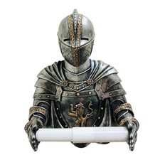 Bathroom Tissue Holder Medieval Statue Knight Toilet Paper Dispenser Home Decor