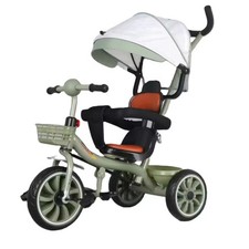 Baby Tricycle  Trike 6 in 1 Parent Handle Kids Push Toddler Stroller Bike Green