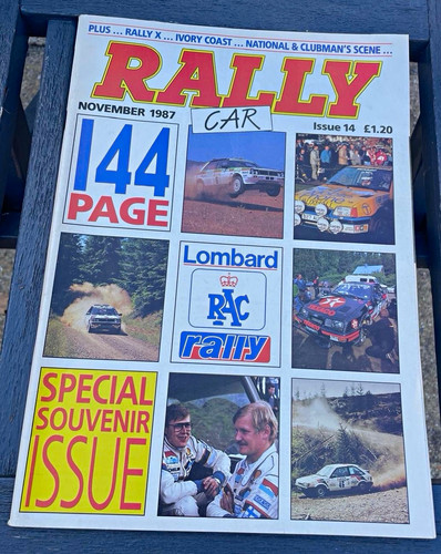Rally car magazine - rally, 1987