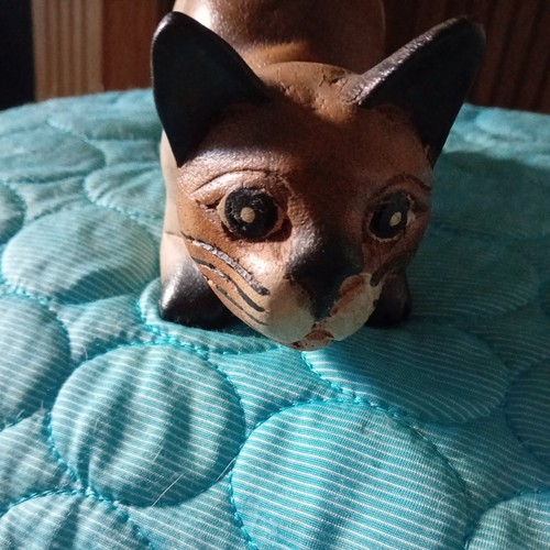Wooden cat ornament 4 - 8",