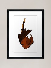 Flying fox framed art print - flying,