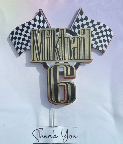 Race car cake - cake, topper