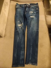 Zara Men's Ripped Blue Jeans