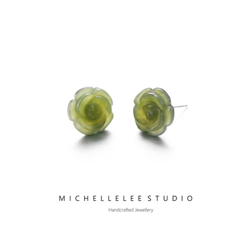 Hand carved natural jade - natural,