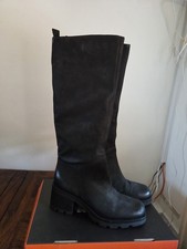 Clarks black leather low heel