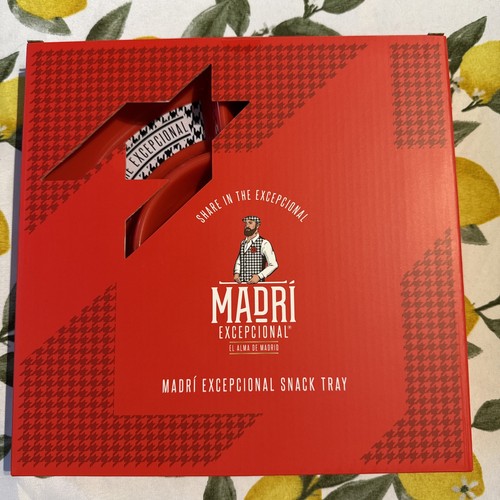 Madri red snack tray party - red,