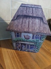 Ringtons Tearoom Cottage Tin Thatched Tea Caddy Toffee Cute Unusual House