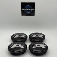 4 x Alloy Wheel Centre Hub Caps 65mm R Line Golf R Passat Sharan 3B7601171 UK