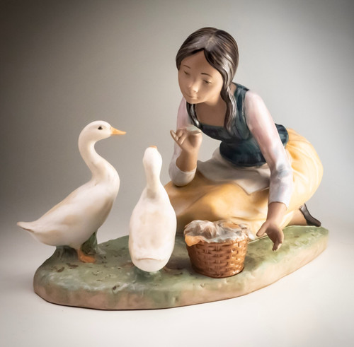 Lladro 12346 food for ducks - lladro, 'food