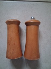 Vtg Wood Salt Shaker And