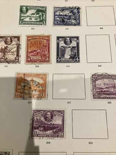 British guiana 1934 part set - guiana,