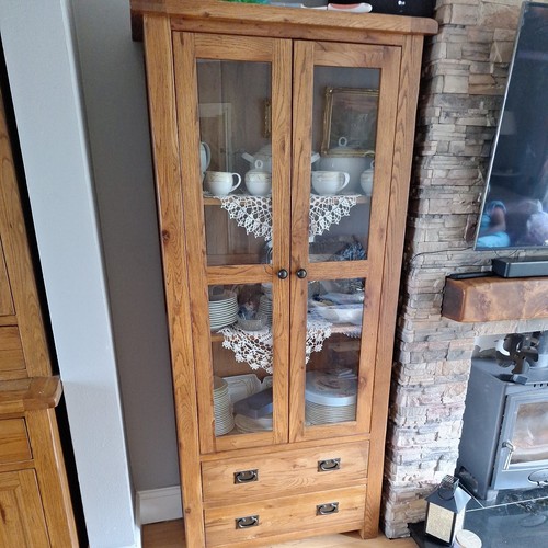 Solid oak display - display, with