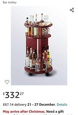 Vintage Marzadro 1949 Italian Made Home/Restaurant/Party/Hotel Drinks Bar Trolly