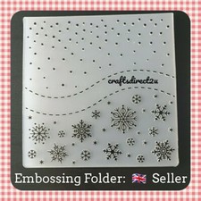 Embossing Folder - CHRISTMAS - 6" x 6" -  SNOWFLAKES - SNOWFALL - SNOW -Crafting