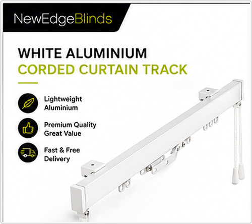 White aluminium corded - aluminium, curtain