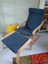 IKEA Poang Chair and Footstool