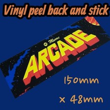 ARCADE  1980's Logo Vinyl Sticker Decal Arcade Gaming Machine Cab Game toys play
