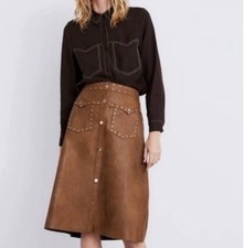 Zara Brown A Line Western