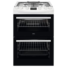 AEG CGX6130ACW  60cm Catalytic Freestanding Double Gas Cooker in White 41050
