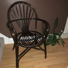 Wood Bentwood Cane Chair 