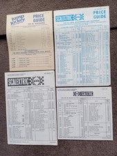 Scalextric Vintage 1970,s Price Lists X 4