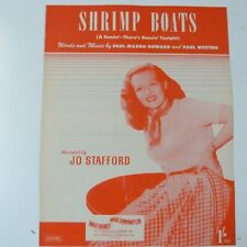 song sheet SHRIMP BOATS Jo Stafford 1951