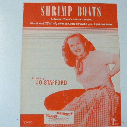 Song sheet shrimp - boats, jo