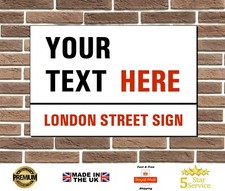 Personalised London Style Metal Street Sign Wall Plaque Man Cave Shop Bar Shed