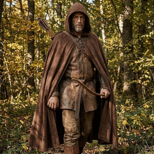 Retro medieval cloak dark - medieval,