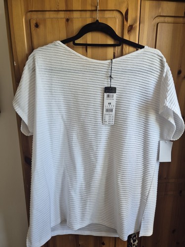 Bnet white ribbed top - white,