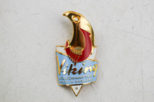 VIKING VINTAGE BICYCLE METAL BRASS HEADBADGE