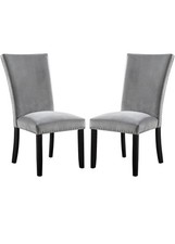 Set Of 2 Dining Chairs Velvet