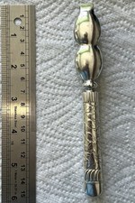 Antique Silver Plated Nutcrackers with Gorgeous Floral Design