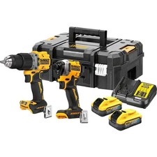 DeWALT DCK2050H2T-GB 18V XR Brushless Compact Twin Kit With 2x 5Ah Powerstack...