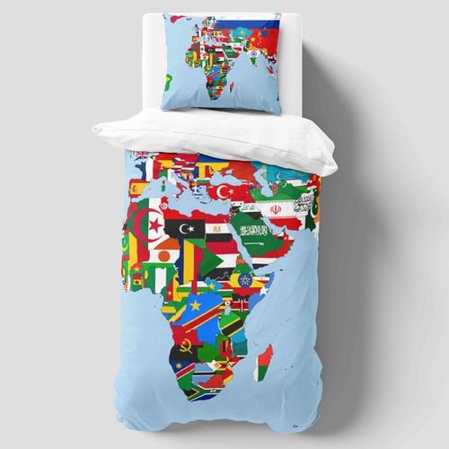 World map duvet cover - world,