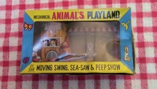 Mechanical Tin toy Animal's playland, working 1960's, complete with original box