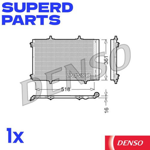 Condenser fits citroen c2 - a/c,