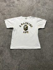 Bathing Ape T-shirt Bape White Camo Short Sleeve Graphic Print Logo Men’s Medium