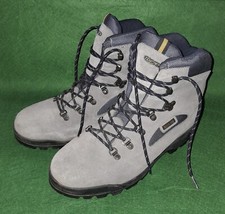 Trezeta Suede Leather Gore-Tex Hiking Boots, Vibram Soles, Grey, Size 45