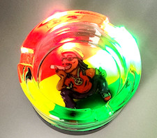 Unique Gift Idea! Rare Bob Marley Glass Ashtray Lights Up