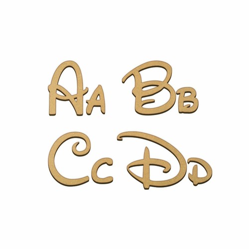 Disney font wooden - wooden, letters