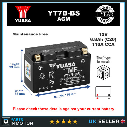 Genuine yuasa yt7b - yuasa, high
