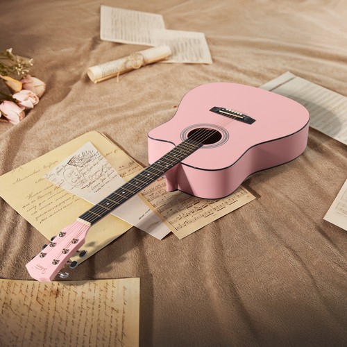Acoustic guitar kit pink - guitar,