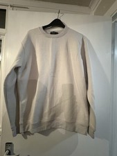 Boohoo Man Stone Beige Jumper Round Beck Size Small