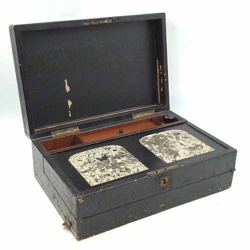 Victorian leatherette writing - leatherette,